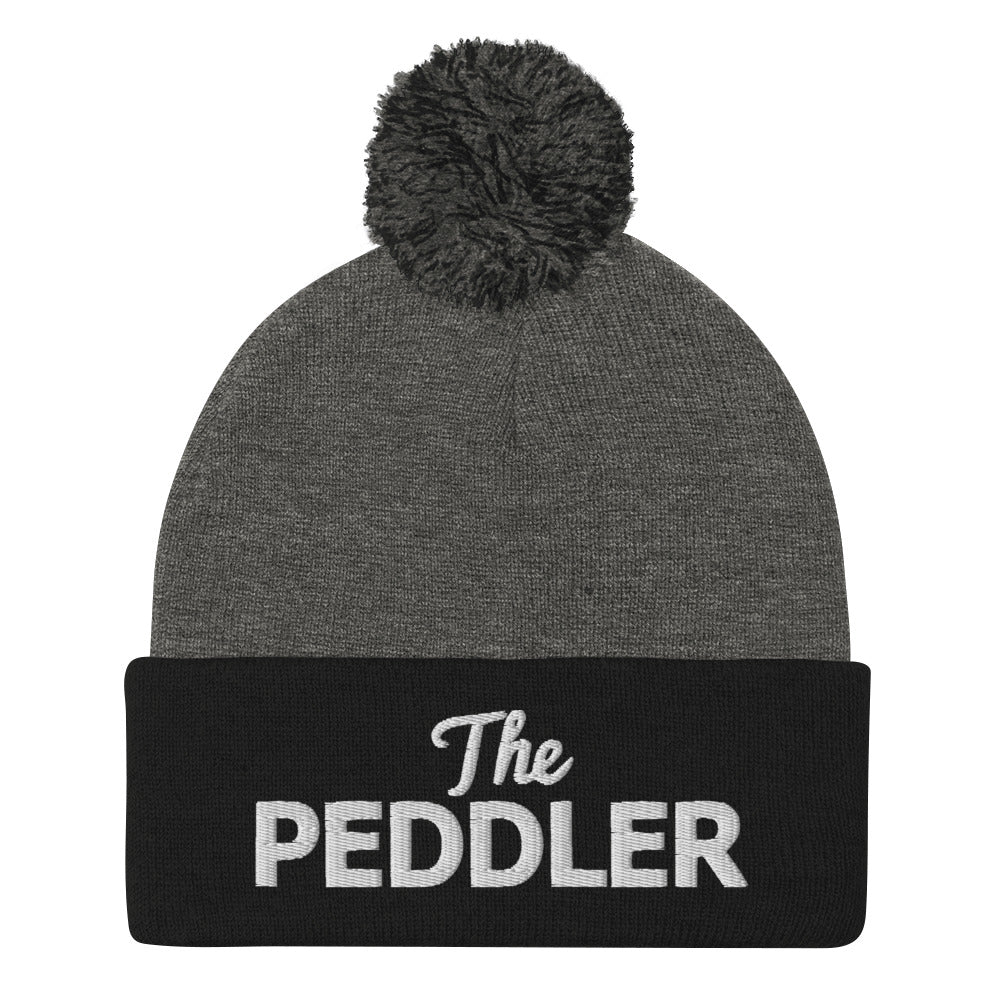 Pom-Pom Beanie - Dark Heather & Black